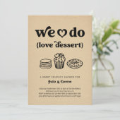 Wir machen Liebe Dessert Couple's Polterabend Einladung (Stehend Vorderseite)