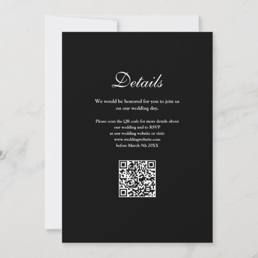 Wir machen Liebe Elegantes Script QR Code Foto Hoc Einladung (Rückseite)