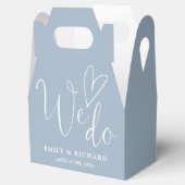 Wir machen Liebe Heart Dusty Blue Wedding Geschenkschachtel (Geöffnet)