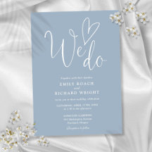 Wir machen Liebe Heart Script Dusty Blue Wedding