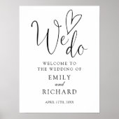 Wir machen Liebe Heart Wedding Willkommenszeichen Poster (Vorne)