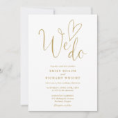 Wir machen Liebe Herz Foto Elegante Hochzeit Einladung (Vorderseite)