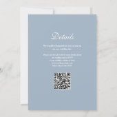 Wir machen Liebe Herz QR Code Dusty Blue Wedding Einladung (Rückseite)