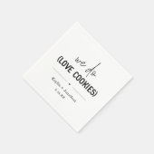 Wir machen Lieben Cookies, die Napkins hochheirate Serviette (Ecke)