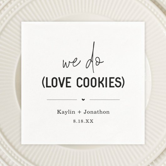 Wir machen Lieben Cookies, die Napkins hochheirate Serviette