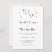 Wir machen Minimalistische Hochzeitseinladung in K Einladung (Vorderseite)