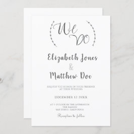 Wir machen Minimalistische Hochzeitseinladung in K Einladung