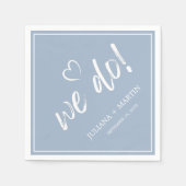 Wir machen Minimalistische, moderne Blue Wedding Serviette (Vorderseite)