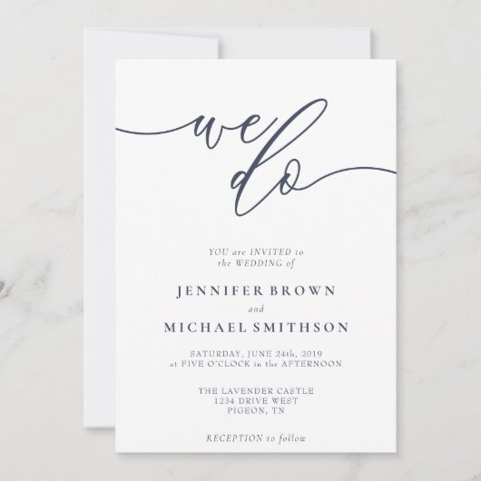 Wir machen minimalistische Unterschriftenschiff Einladung (Vorderseite)