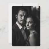 Wir machen Minimalistisches Beige-Grau-Kalligraphi Save The Date (Rückseite)