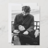 Wir machen Minimalistisches Beige Heart Foto Save The Date (Rückseite)