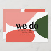 Wir machen moderne abstrakte Grafik Rot, Rosa + Gr Ankündigung (Vorne/Hinten)