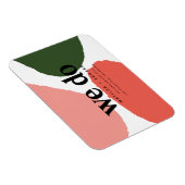 Wir machen moderne abstrakte Grafik Rot, Rosa + Gr Magnet (Rechte Seite)