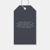 Wir machen moderne kalligraphische Hochzeit Danke Geschenkanhänger (Rückseite)