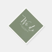 Wir machen moderne kalligraphische Hochzeiten Serviette (Ecke)