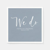 Wir machen moderne kalligraphische Hochzeiten Serviette (Vorderseite)