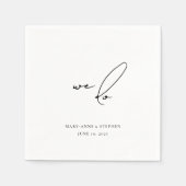 Wir machen moderne Script-Verlobung-Hochzeitsfeier Serviette (Vorderseite)