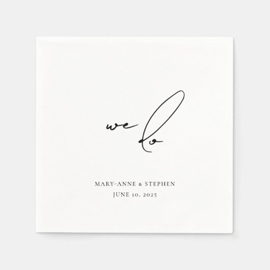 Wir machen moderne Script-Verlobung-Hochzeitsfeier Serviette (Vorderseite)