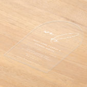 Wir machen moderne weiße Kalligraphie, klare Hochz Acryleinladungen (Ablage )