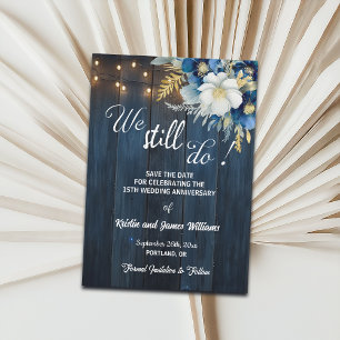 Wir machen noch 15. Hochzeitsjubiläum Lichterkette Save The Date