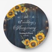 Wir machen noch 15. Wedding Anniversary String Lig Pappteller (Vorderseite)