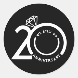 Wir machen noch 20 Jahre - 20. Runder Aufkleber