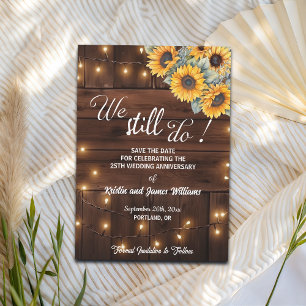 Wir machen noch 25. Hochzeitsjubiläum Lichterkette Save The Date