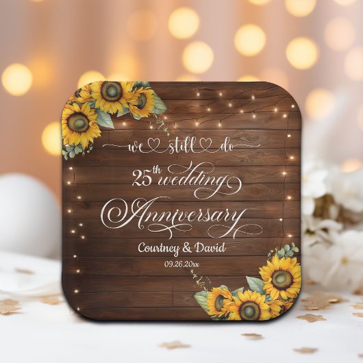 Wir machen noch 25. Wedding Anniversary String Lig Pappteller