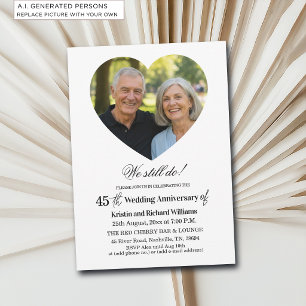 Wir machen noch 45. Hochzeitstag Foto Einladung