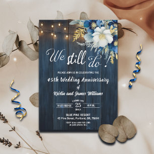 Wir machen noch 45. Hochzeitstag Lichterkette Einladung