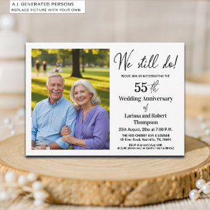 Wir machen noch 55. Hochzeitstag Foto Einladung
