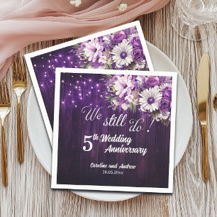 Wir machen noch 5. Hochzeitsjubiläum Lichterkette Serviette