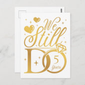 Wir machen noch 5 Jahre Hochzeitstag Postkarte (Vorne/Hinten)