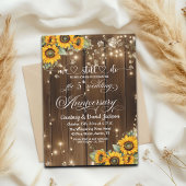 Wir machen noch 5. Wedding Anniversary String Ligh Einladung