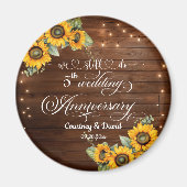 Wir machen noch 5. Wedding Anniversary String Ligh Magnet (Vorne)