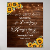 Wir machen noch 5. Wedding Anniversary String Ligh Poster (Vorne)
