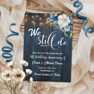 Wir machen noch 5. Wedding Anniversary String Ligh Save The Date