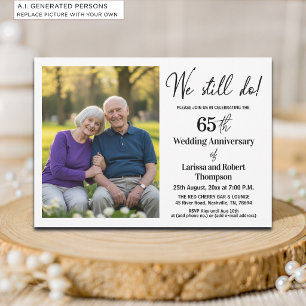 Wir machen noch 65. Hochzeitstag Foto Einladung