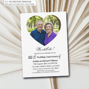 Wir machen noch 65. Hochzeitstag Foto Einladung