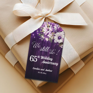 Wir machen noch 65. Hochzeitstag Lichterkette Geschenkanhänger