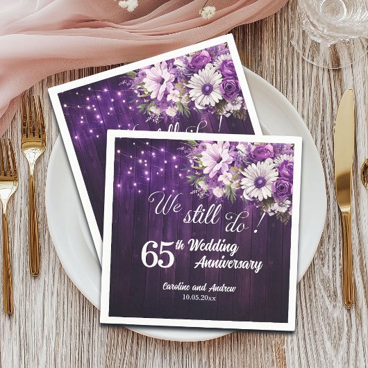Wir machen noch 65. Hochzeitstag Lichterkette Serviette