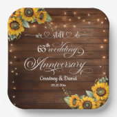 Wir machen noch 65. Wedding Anniversary String Lig Pappteller (Vorderseite)