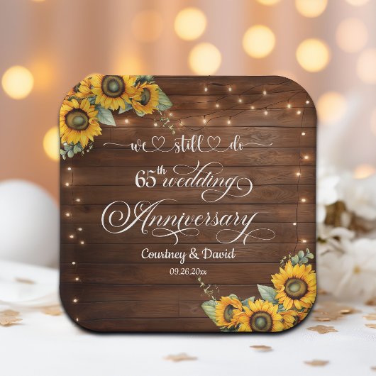 Wir machen noch 65. Wedding Anniversary String Lig Pappteller
