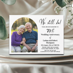 Wir machen noch 70. Hochzeitstag Foto Einladung