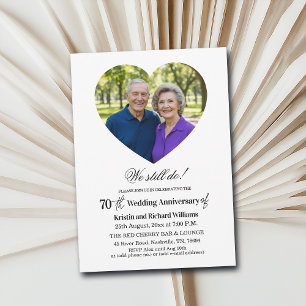 Wir machen noch 70. Hochzeitstag Foto Einladung