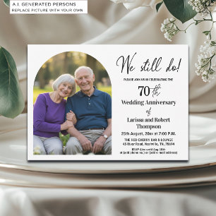 Wir machen noch 70. Hochzeitstag Foto Einladung