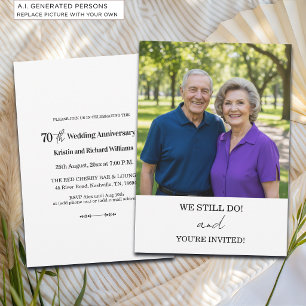 Wir machen noch 70. Hochzeitstag Foto Einladung