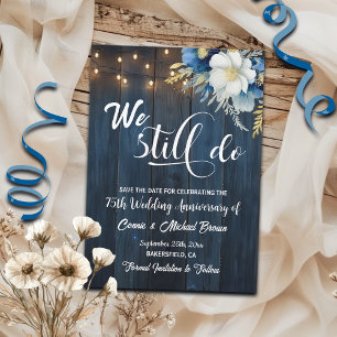 Wir machen noch 75. Wedding Anniversary String Lig Save The Date