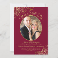 Wir machen noch Burgund & Gold Hochzeit Vow Erneue
