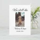 Wir machen noch Ehepaar Foto Name Datum sim Einladung (Stehend Vorderseite)